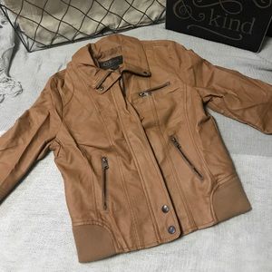 Carmel Color Pleather Jacket